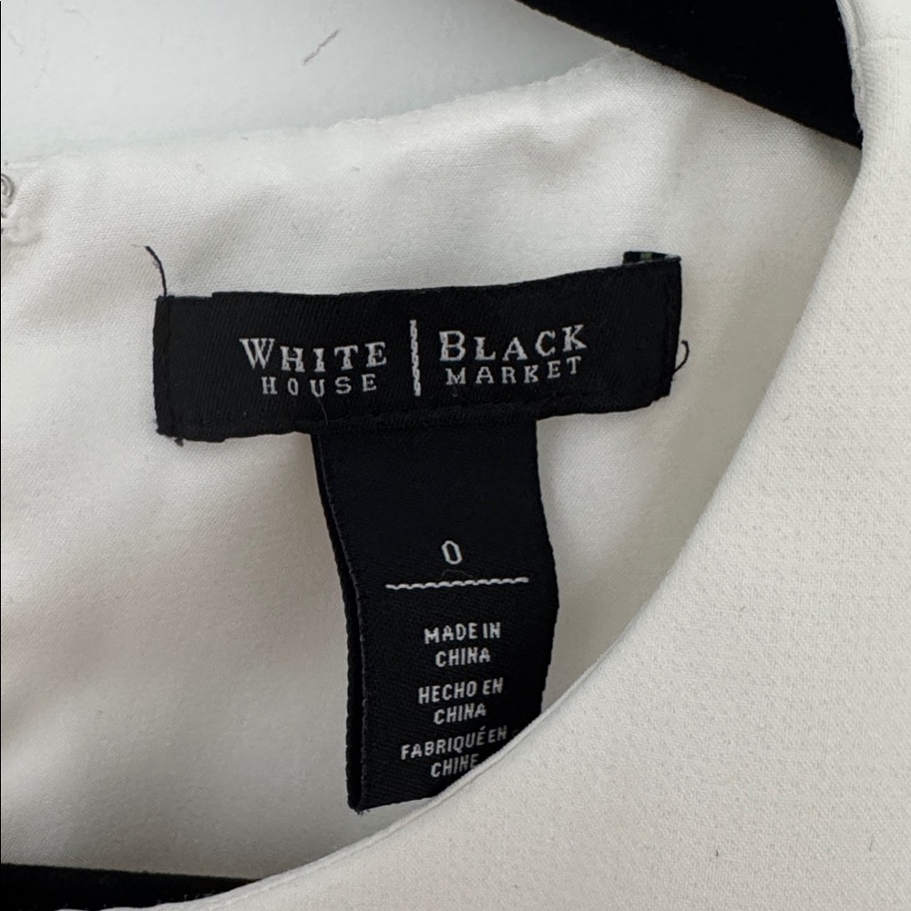 White House Black Market White Business Midi Dress - Size 0 - Picture 2 of 4